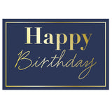 Carte Happy Birthday Chic - Bleu