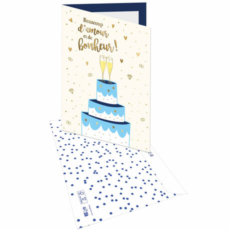 Carte Maxi pour un mariage Beaucoup d'amour et de bonheur !