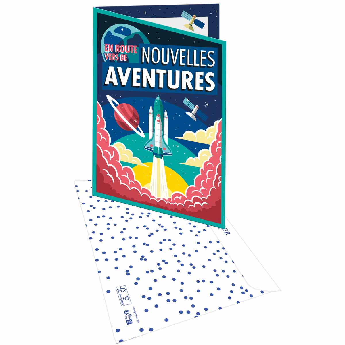 Carte Maxi pour un Départ -  En Route Vers De Nouvelles Aventures 