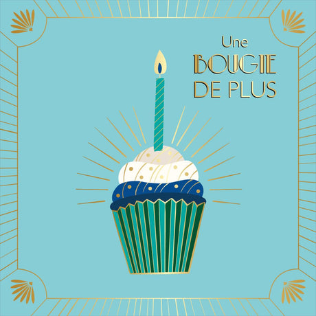 Carte anniversaire Gatsby Une bougie de plus 1