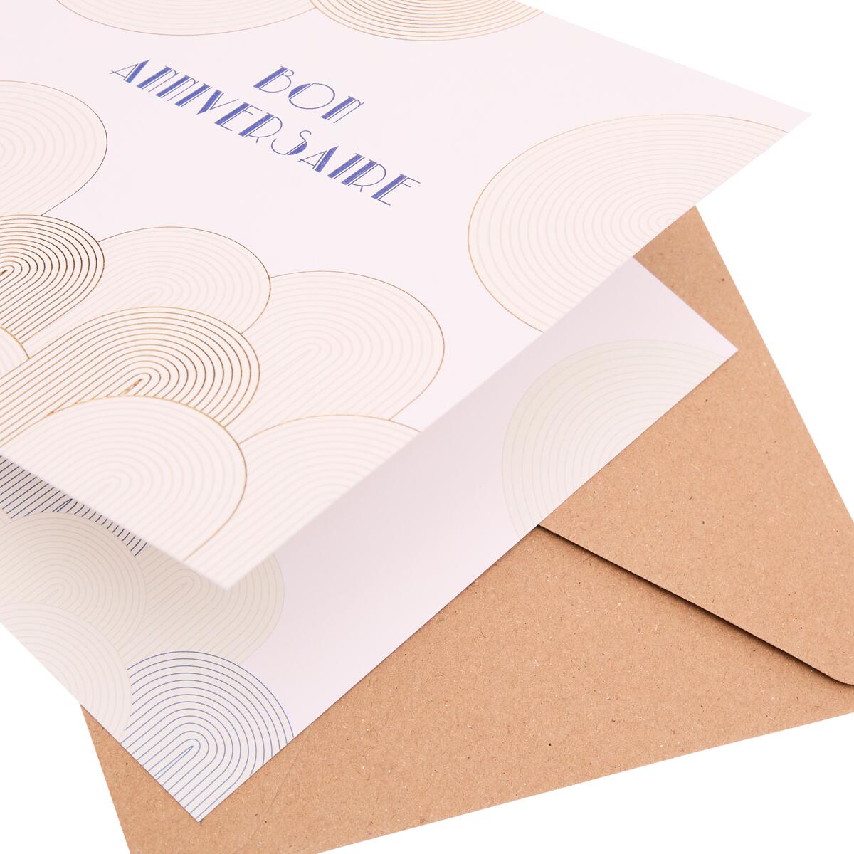 Carte anniversaire Gatsby Bon anniversaire forme 4