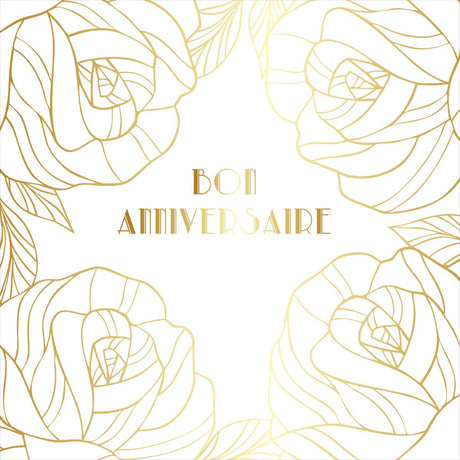 Carte anniversaire Gatsby Bon anniversaire roses 1