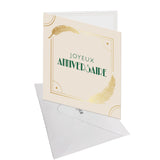 Carte anniversaire Gatsby Bon anniversaire plumes 3
