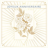 Carte anniversaire Gatsby Joyeux anniversaire roses 1