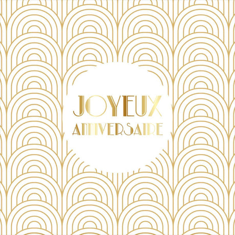 Carte anniversaire Gatsby Joyeux anniversaire ronds 1