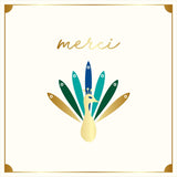 Carte de remerciement Gatsby Merci plume 1