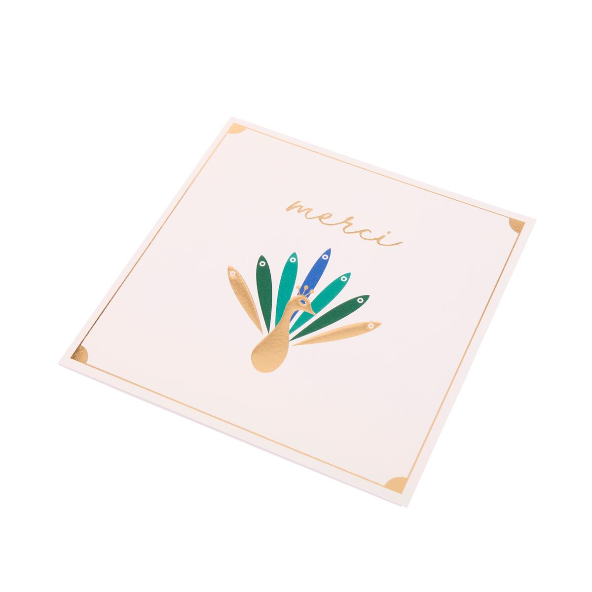 Carte de remerciement Gatsby Merci plume 5