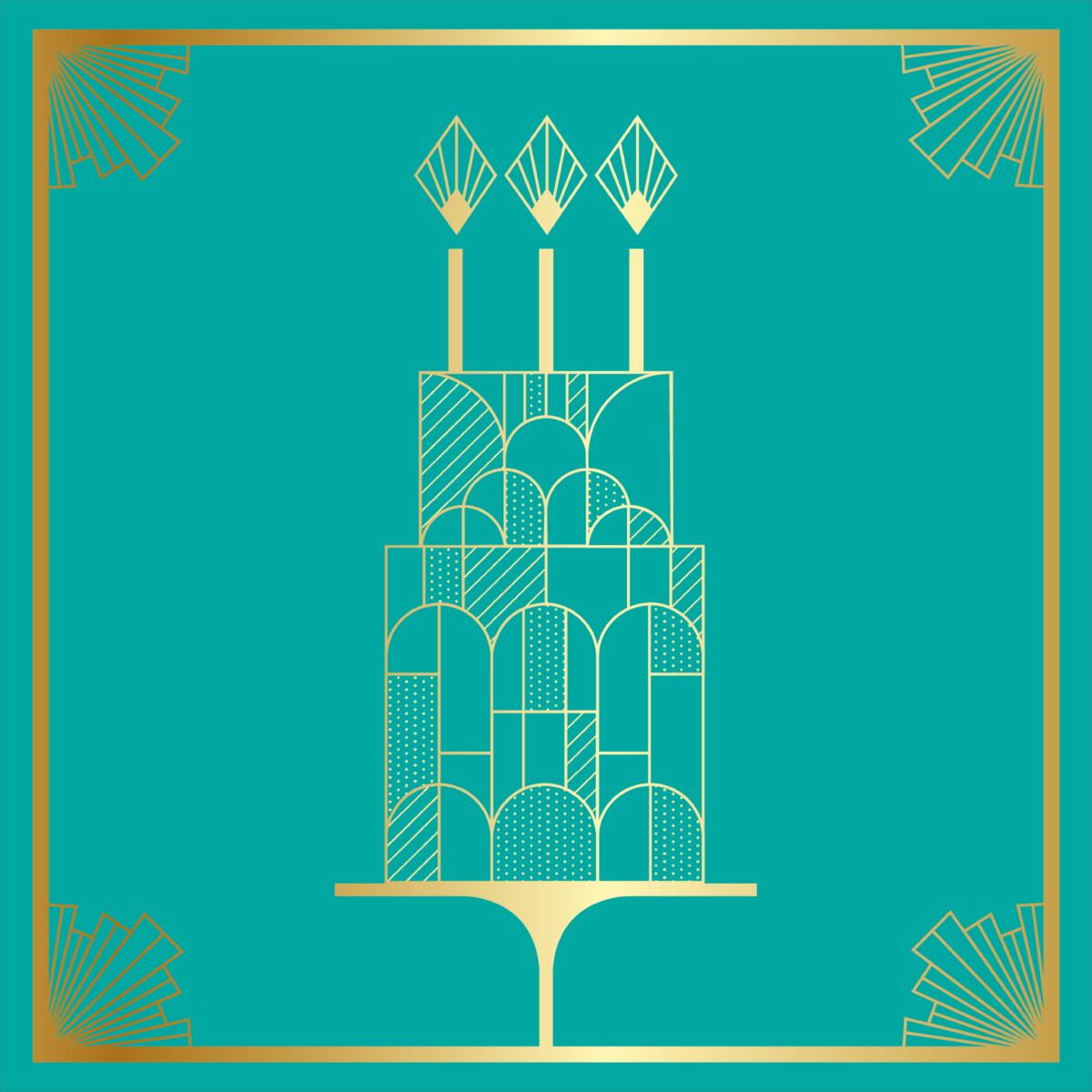 Carte anniversaire Gatsby Anniversaire gateau 1