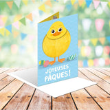 Carte de Pâques enfant Poussin tout doux 3