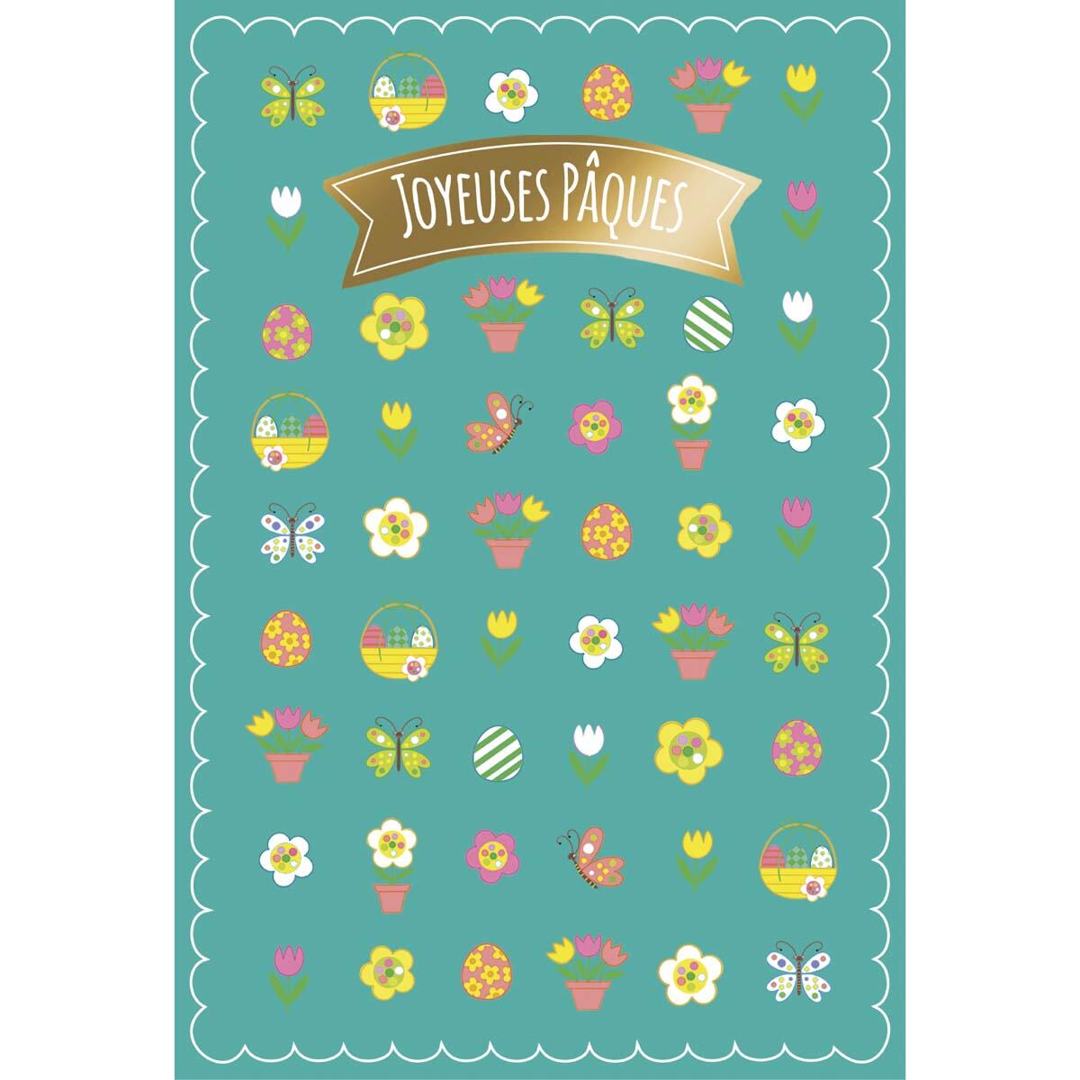 Carte de Pâques Joyeuses pâques vert 1