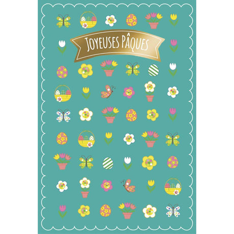 Carte de Pâques Joyeuses pâques vert 1