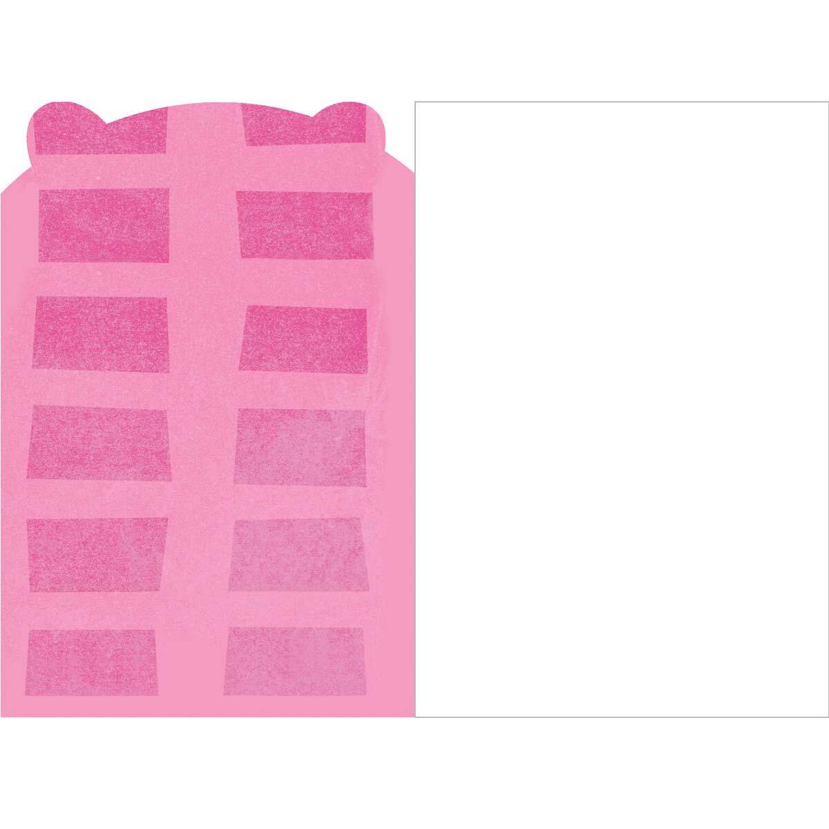 Carte de Pâques enfant Chasse aux œufs rose 2