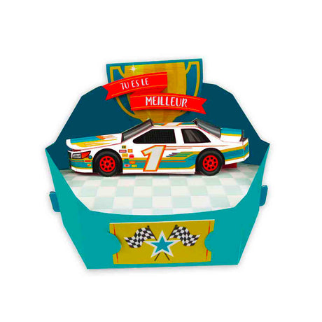 Carte Fête des Pères Pop up voiture 1