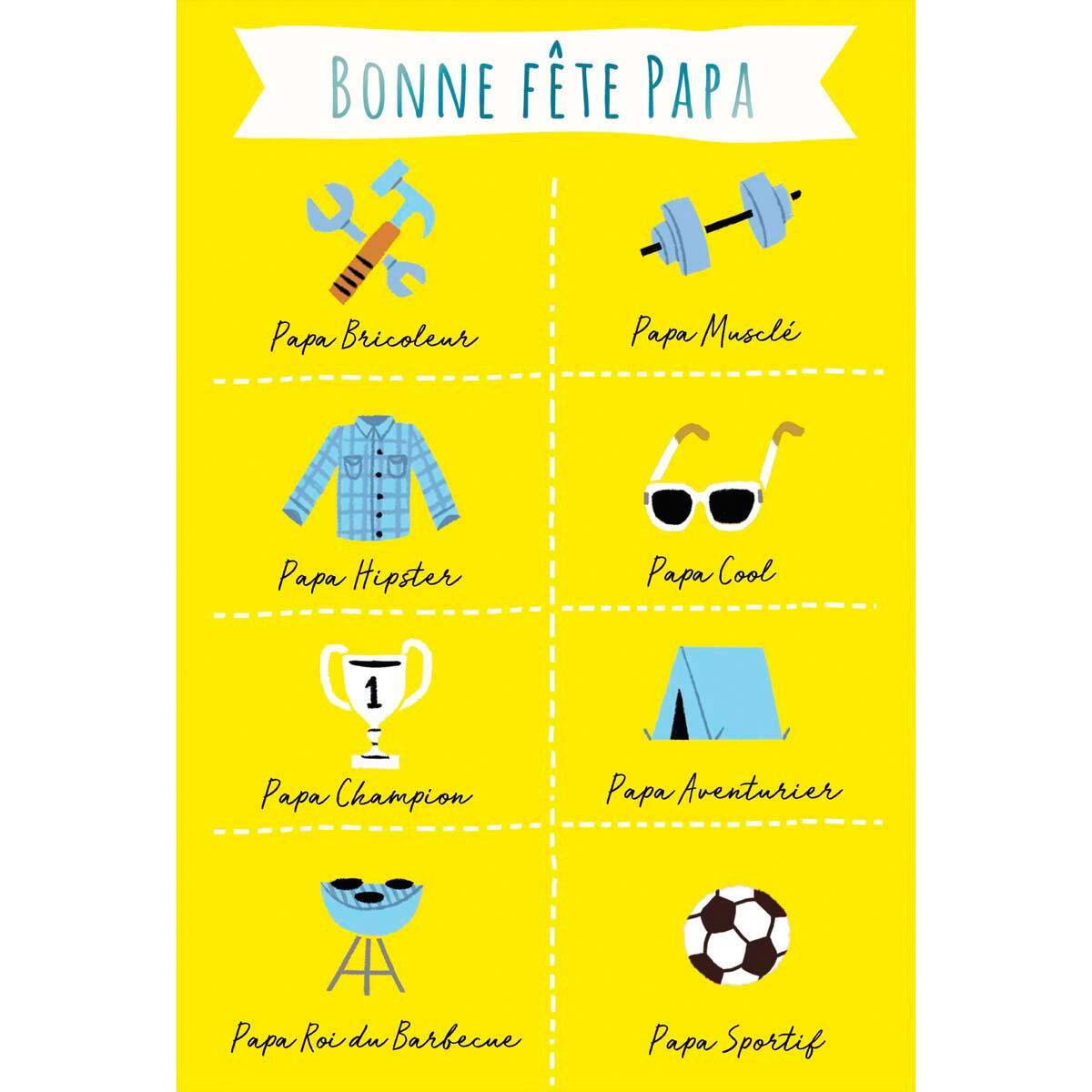 Tarjeta del Día del Padre - Medalla de papá
