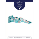 Carte de vœux accordéon Village enneigé 2