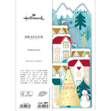 Carte de vœux accordéon Village enneigé 3