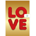 Carte Saint-Valentin Love rose 1