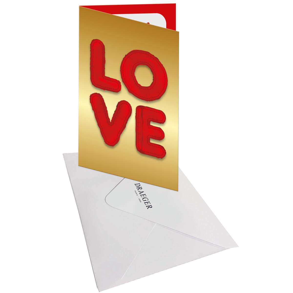 Carte Saint-Valentin Love rose 3