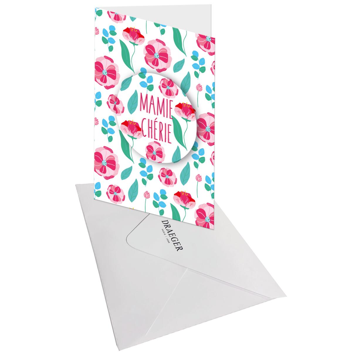 Carte fête des grands-mères Mamie chérie magnet 3