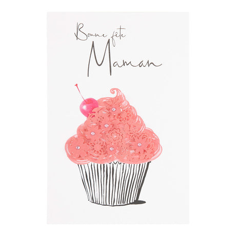 Carte Fête des mères Cupcake 1