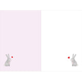 Carte Saint-Valentin Lapin coeurs 2