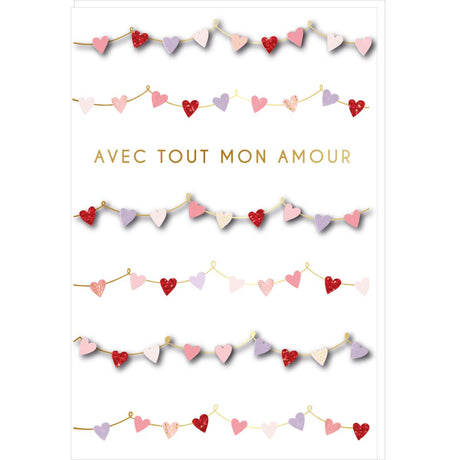 Carte Saint-Valentin Gurilande coeurs 1