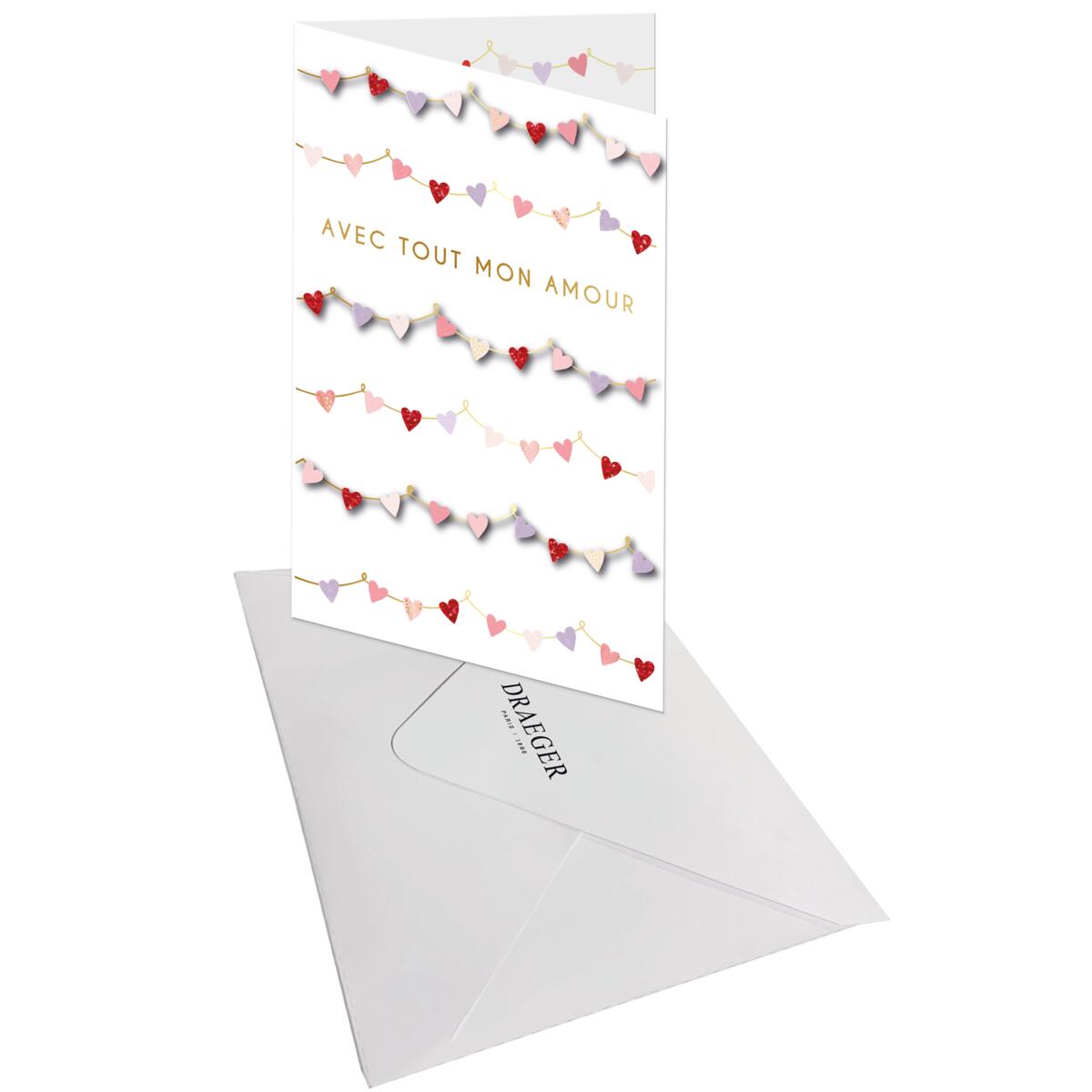 Carte Saint-Valentin Gurilande coeurs 3