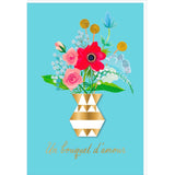 Carte fête des grands-mères Grand-mère vase 1