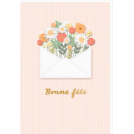 Carte fête des grands-mères Enveloppe fleurs 1