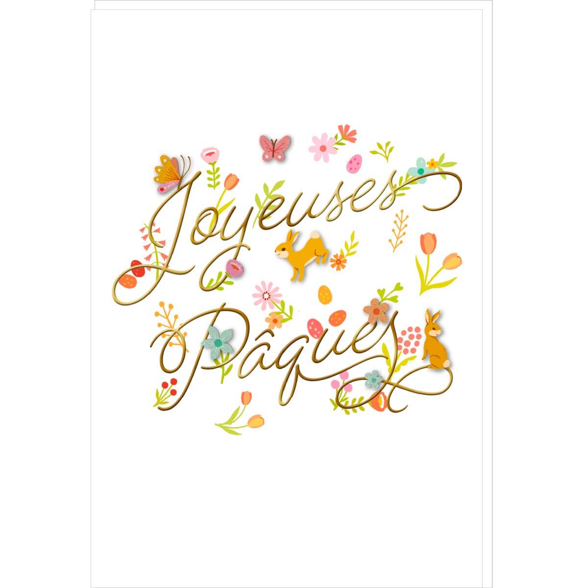 Carte de Pâques Joyeuses pâques déco 1