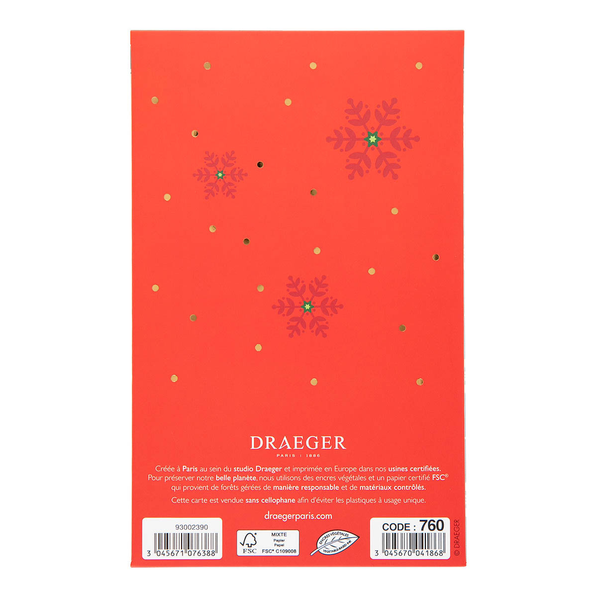 Sorpresa de copos de nieve rojos Tarjetas de felicitación