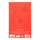 Sorpresa de copos de nieve rojos Tarjetas de felicitación