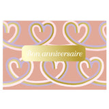 Tarjeta de feliz cumpleaños con diseño de corazón - Rosa