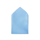 Pañuelo de bolsillo 100% seda - Sarga de seda - Azul y Blanco - 26x26 cm - Draeger