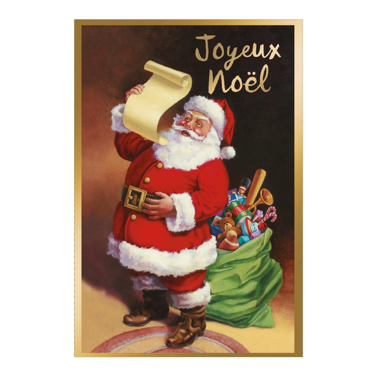 Carte de vœux Musicale Noël Père noël 2