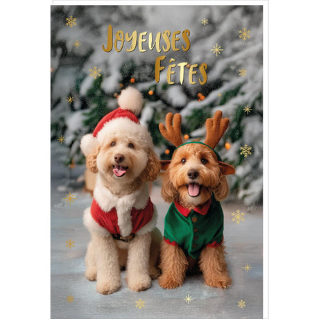 Carte de vœux Musicale Noël Chien 1