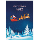 Carte de vœux Musicale Noël Traineau 1