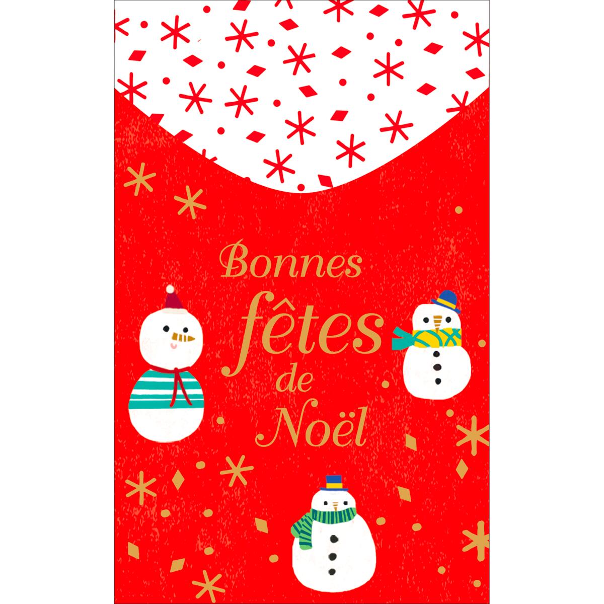 Carte de vœux Surprise Bonhomme de neige 1