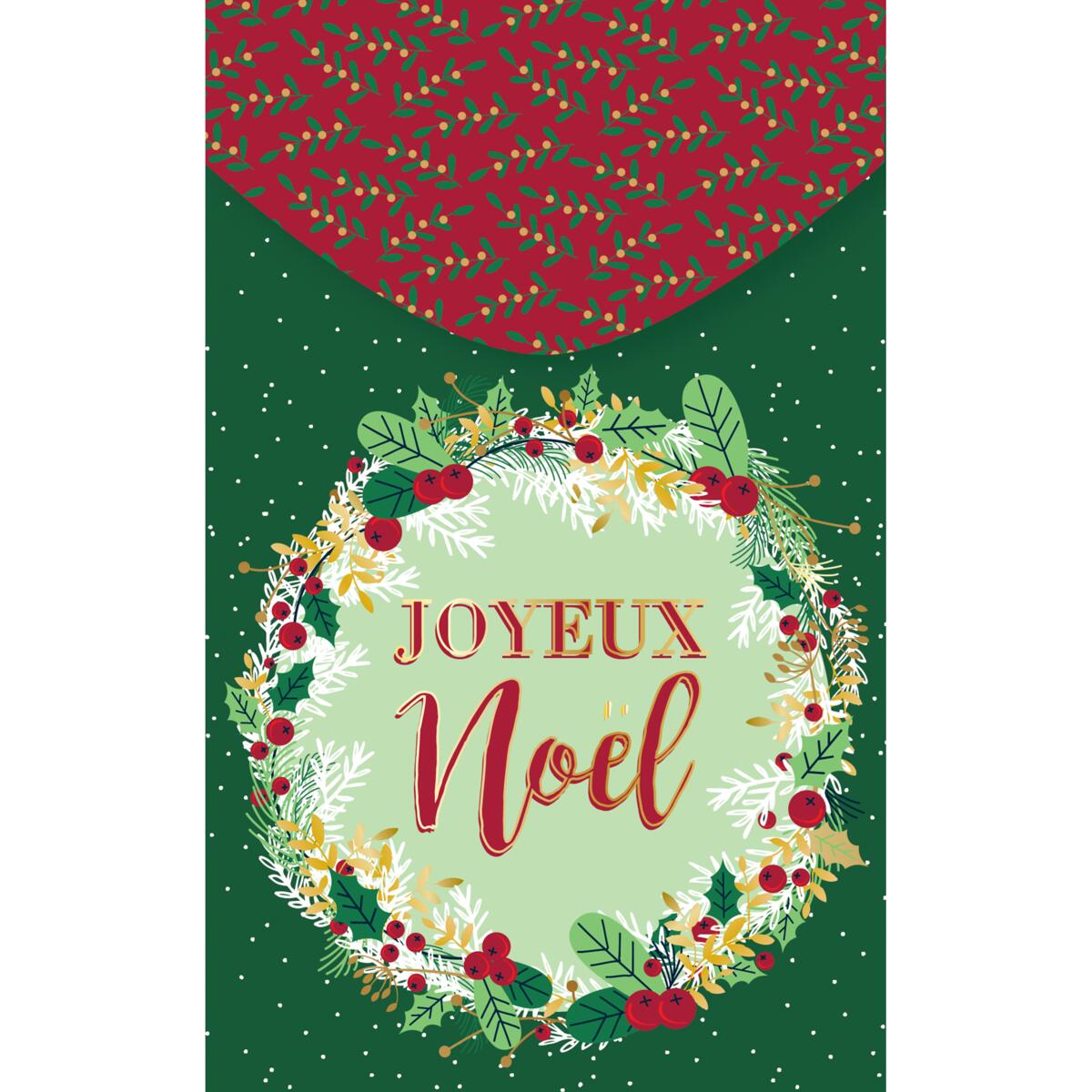 Carte de vœux Surprise Couronne de noël 1