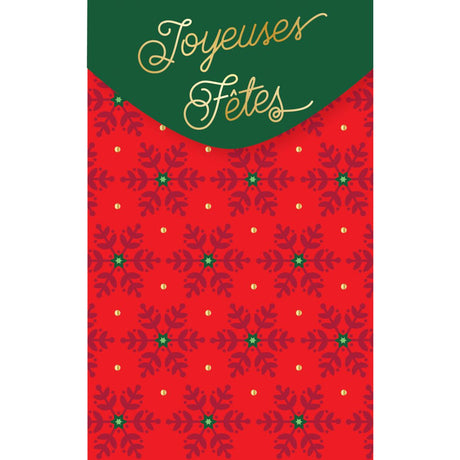 Carte de vœux Surprise Flocons rouges 1