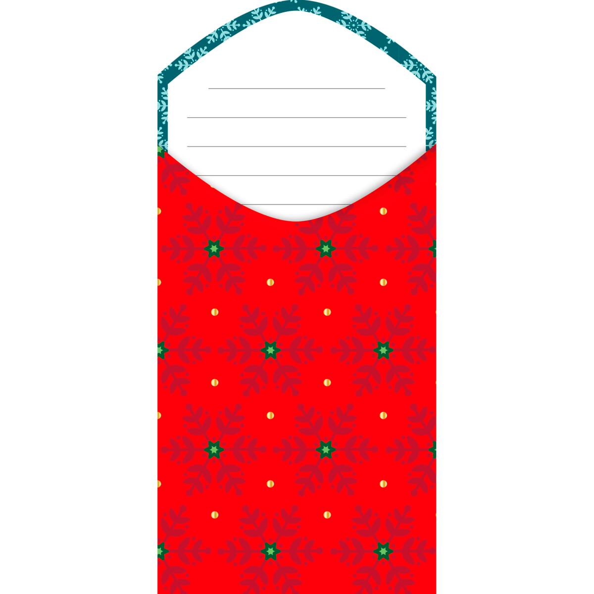 Carte de vœux Surprise Flocons rouges 2