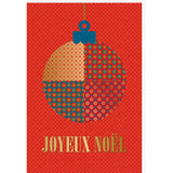 Carte de vœux Noël Chic Boule noël géométrique 1