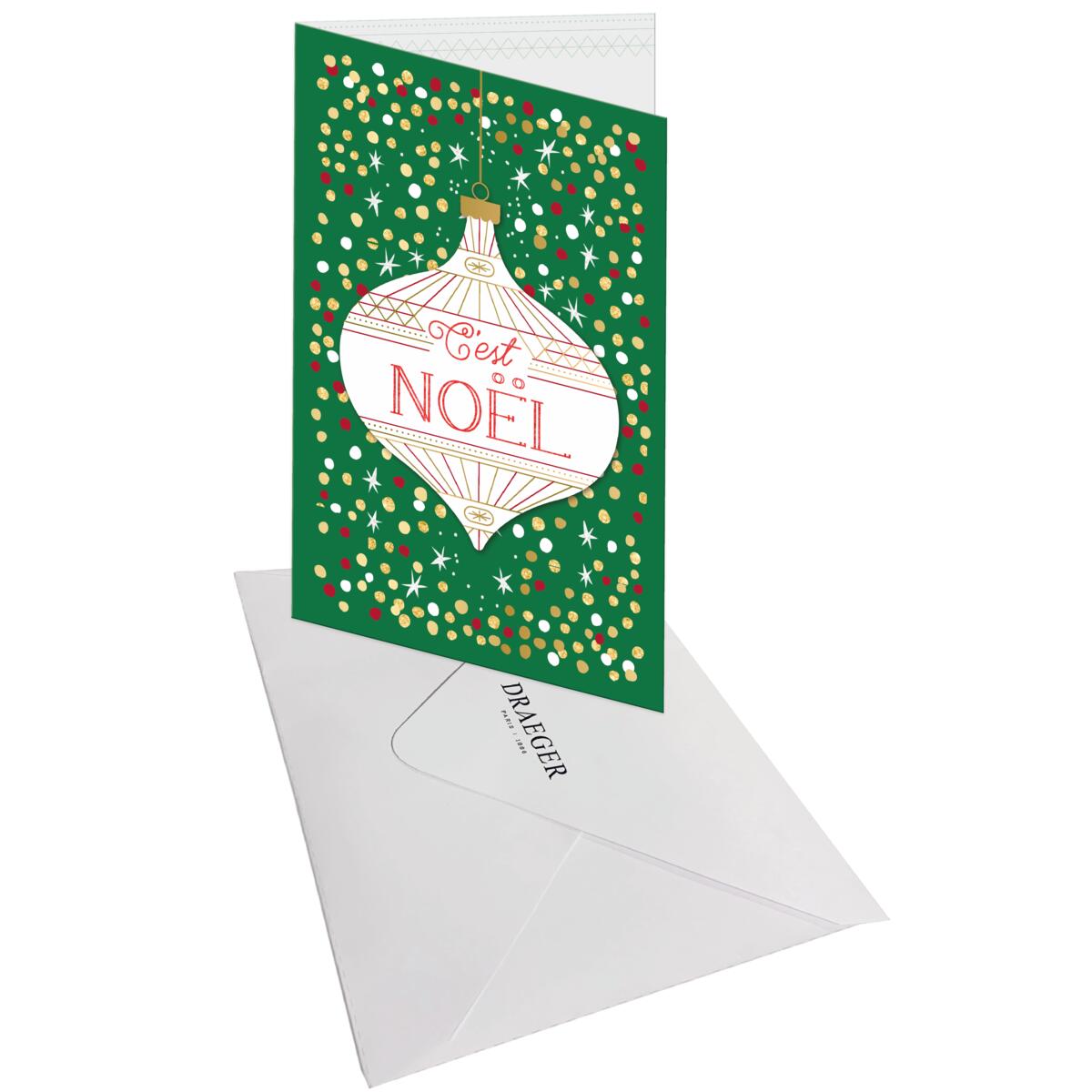 Carte de vœux Noël Chic Boule noël 3