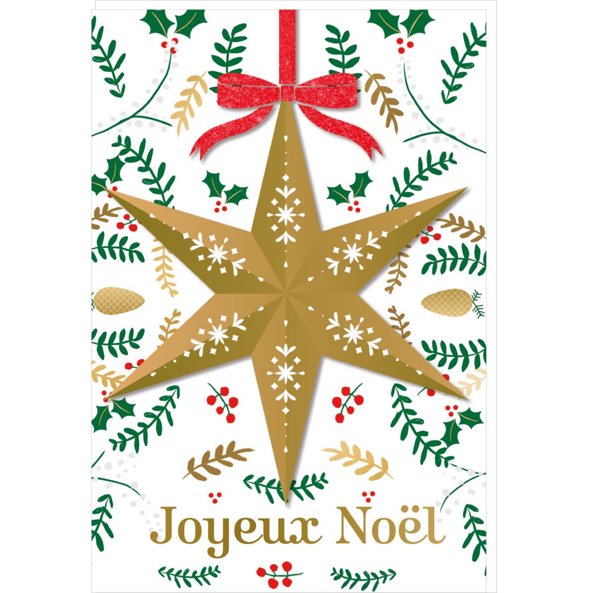 Carte de vœux Noël Chic Etoile 1