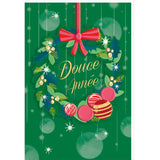 Carte de vœux Noël Chic Couronne douce année 1