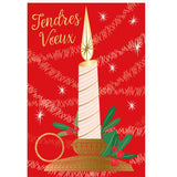 Carte de vœux Noël Chic Bougie 1