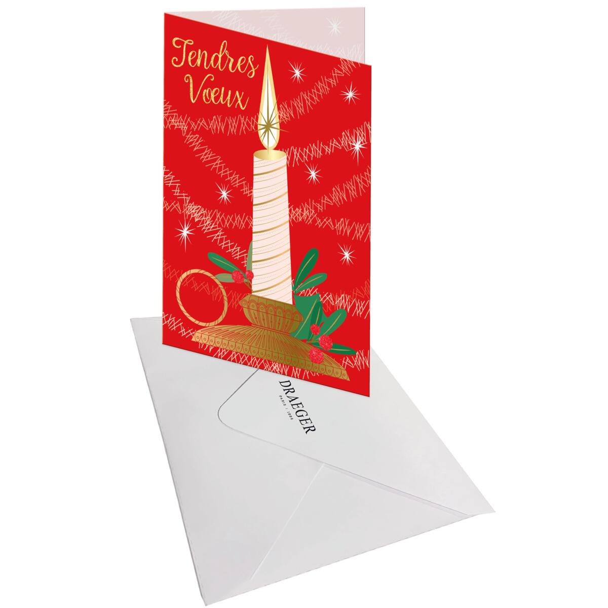 Carte de vœux Noël Chic Bougie 3