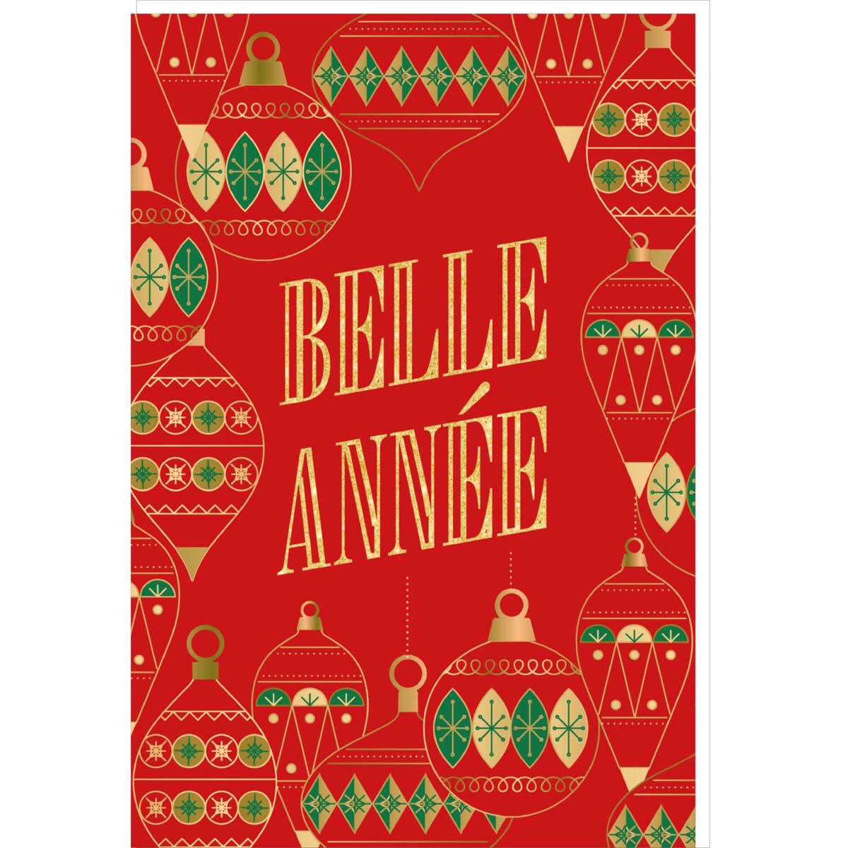 Carte de vœux Noël Chic Boules multi de noël 1