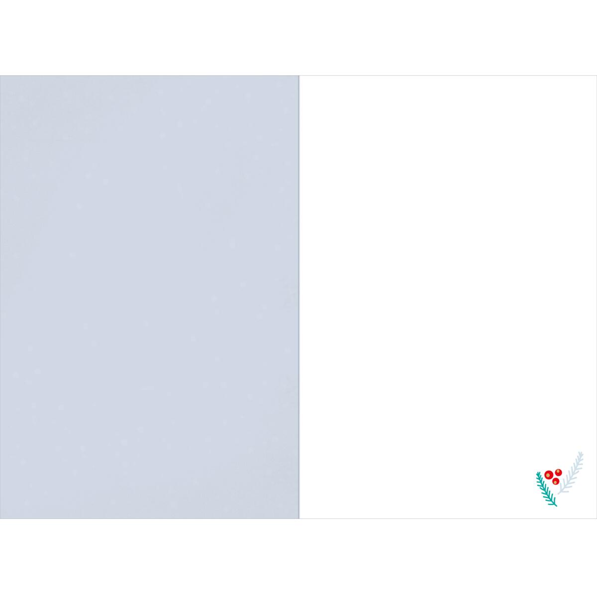 Carte de vœux Noël Chic Couronne houx 2