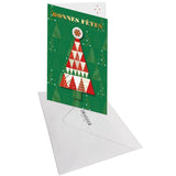 Carte de vœux Noël Chic Sapin géométrique 3